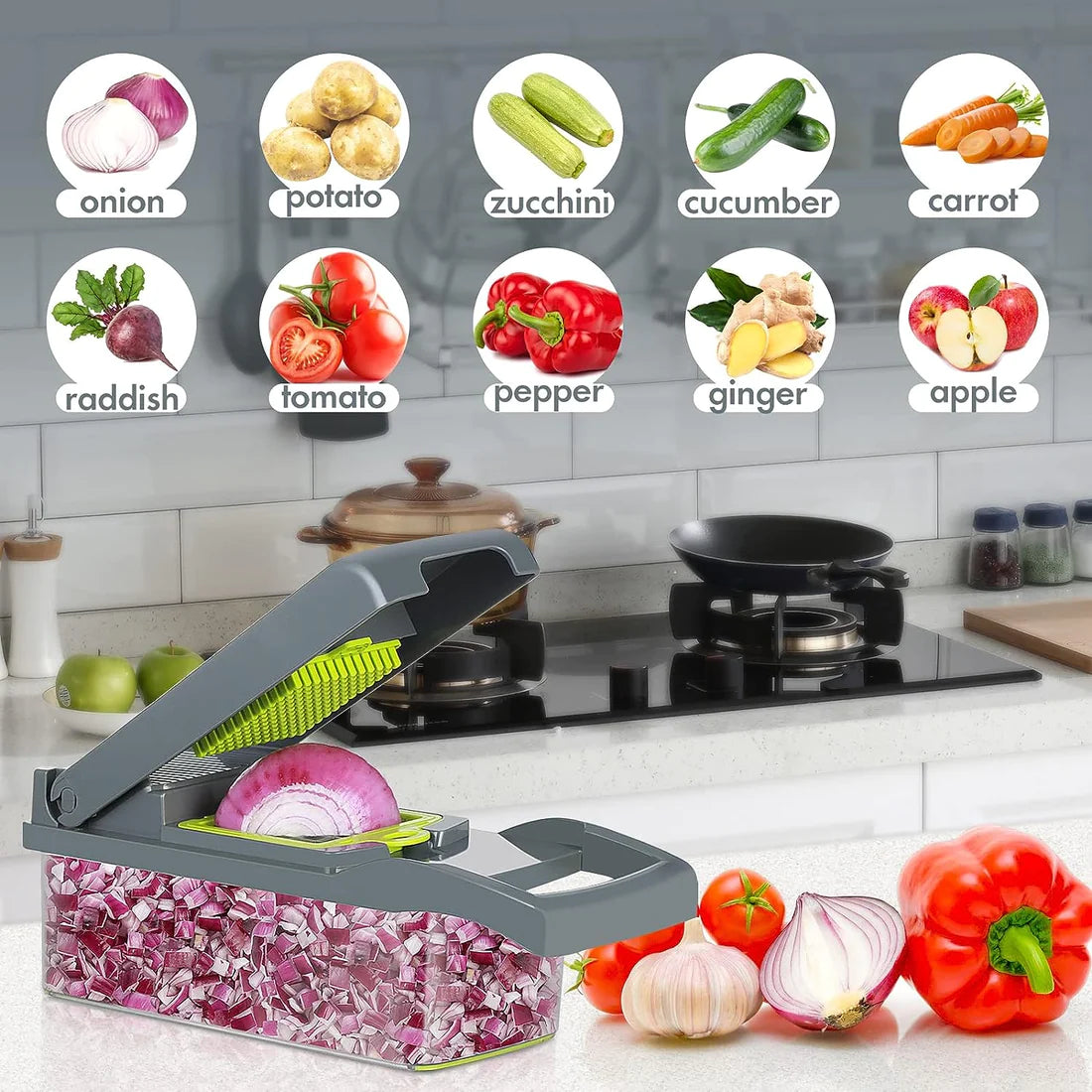 Cortadora de verduras 12 en 1