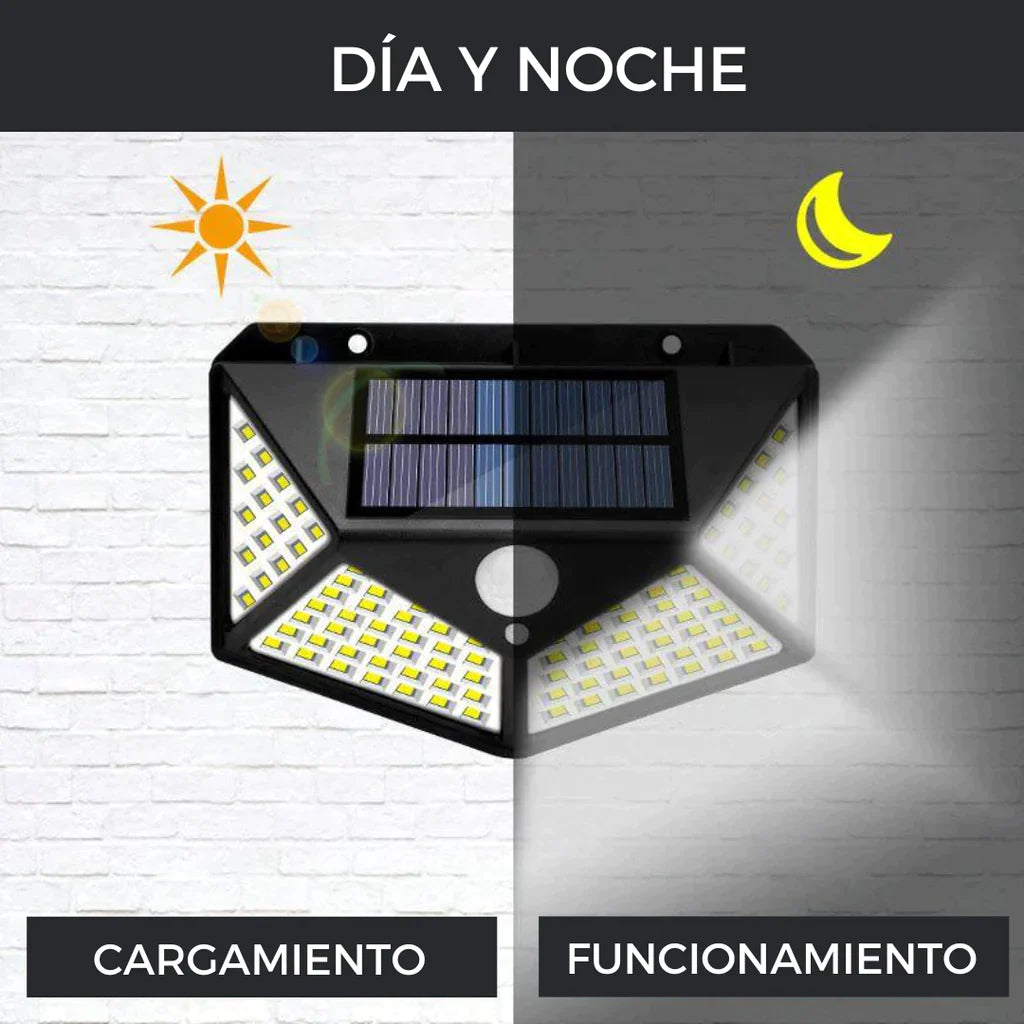 Lámpara solar LED con sensor de movimiento