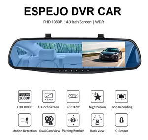 Cámara espejo retrovisor HD