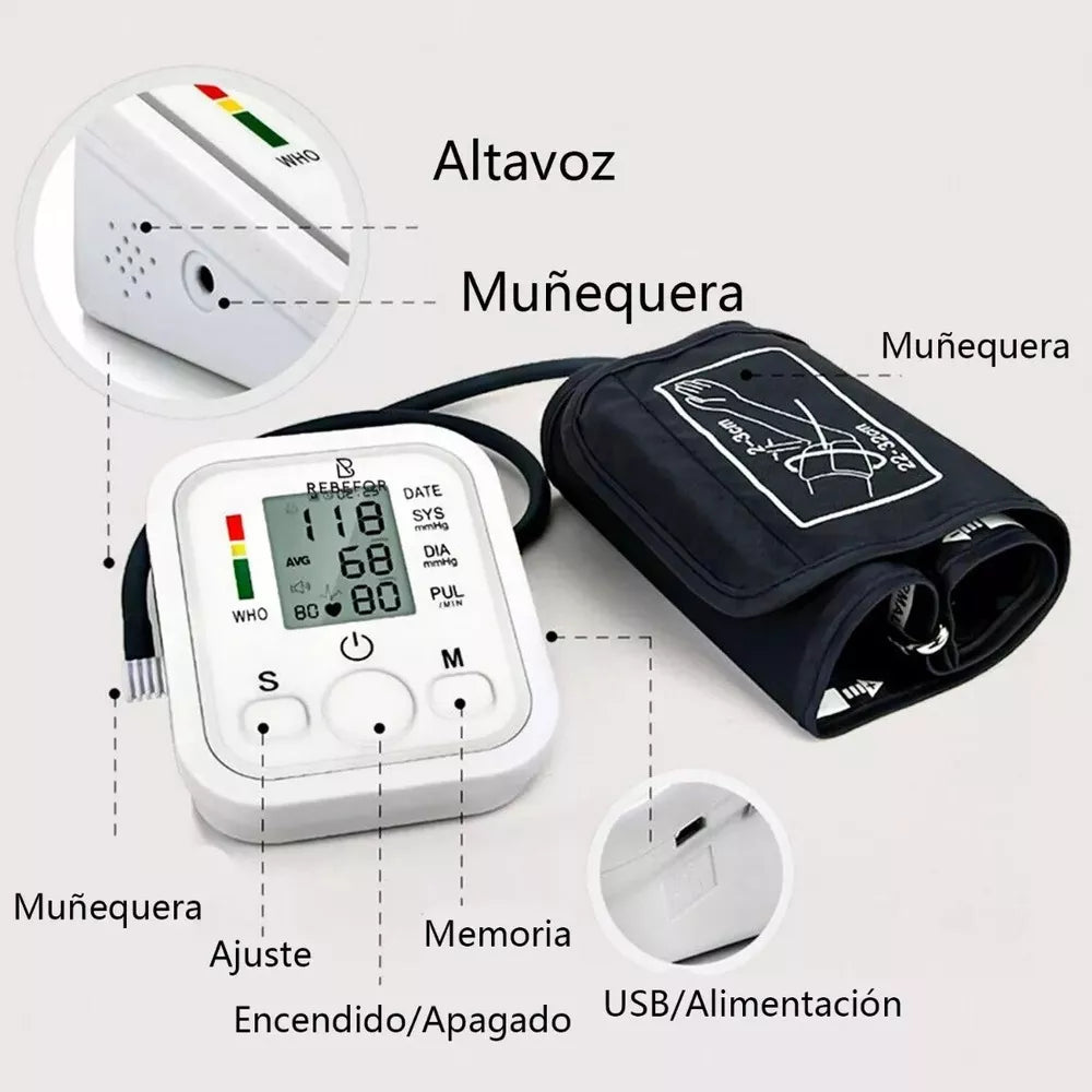 Tensiómetro Digital de Brazo: Monitorea la presión de tu familia desde casa 💙🏠👪