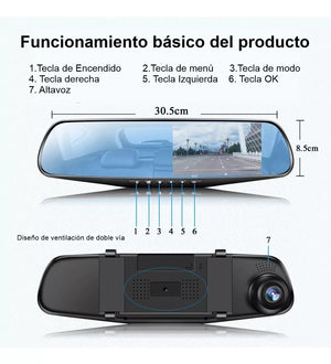 Cámara espejo retrovisor HD