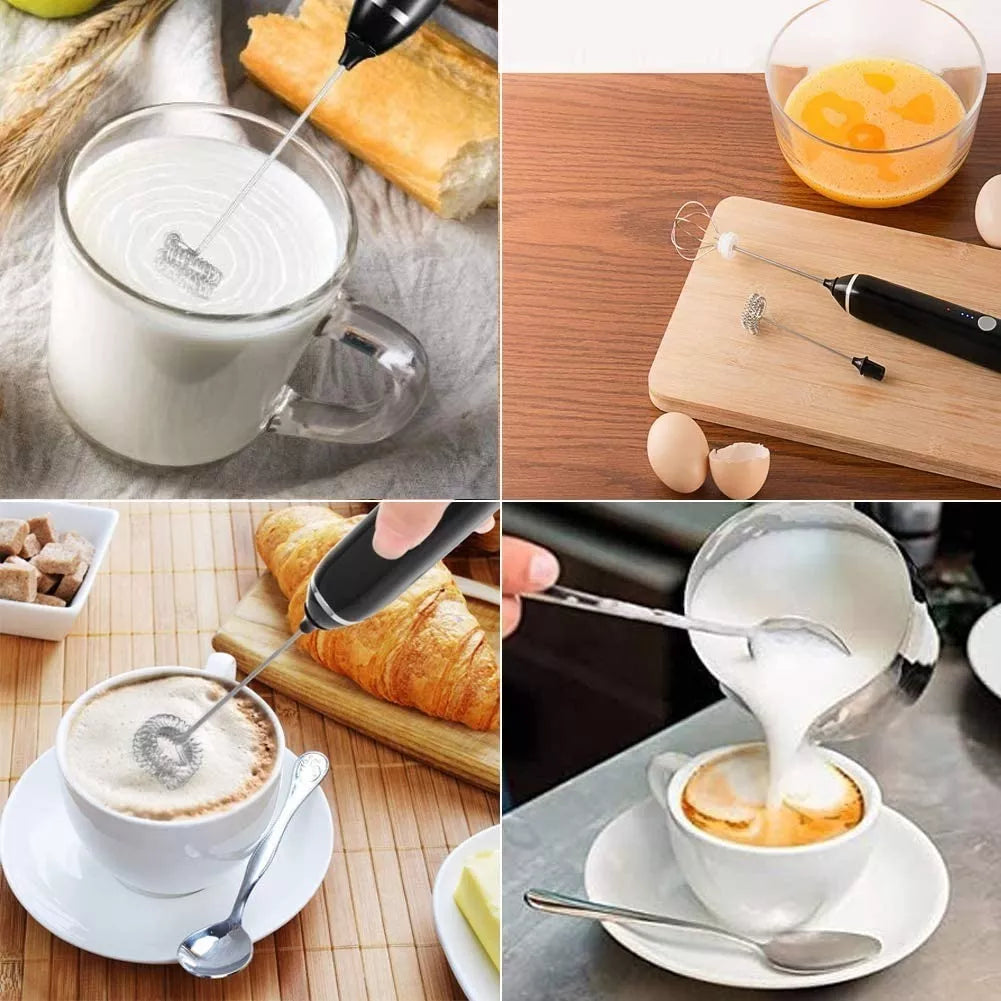 Batidora De Mano Espuma Leche Café Huevos Recargable Usb