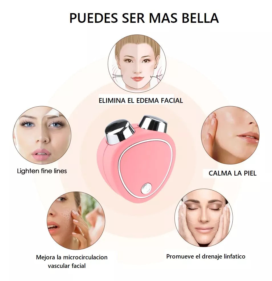 Mini masajeador microcorriente facial