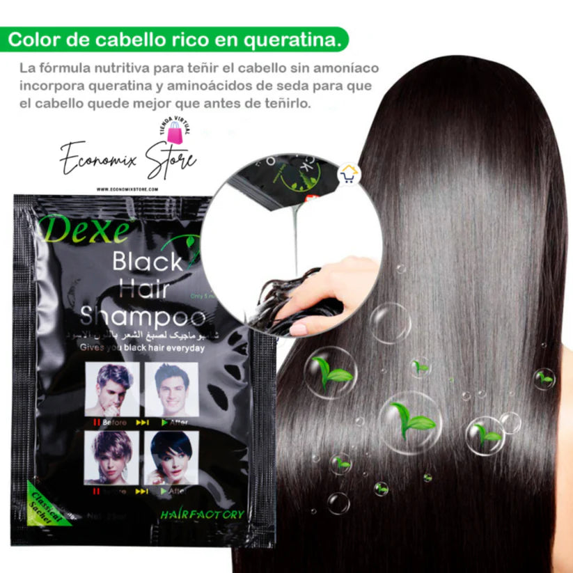 Shampoo cubre canas negro